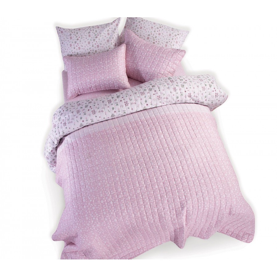 Κουβερλί Υπέρδιπλο Botanic Pink Nef-Nef 220X240 Κουβερλί Υπέρδιπλο Botanic Pink Nef-Nef 220X240