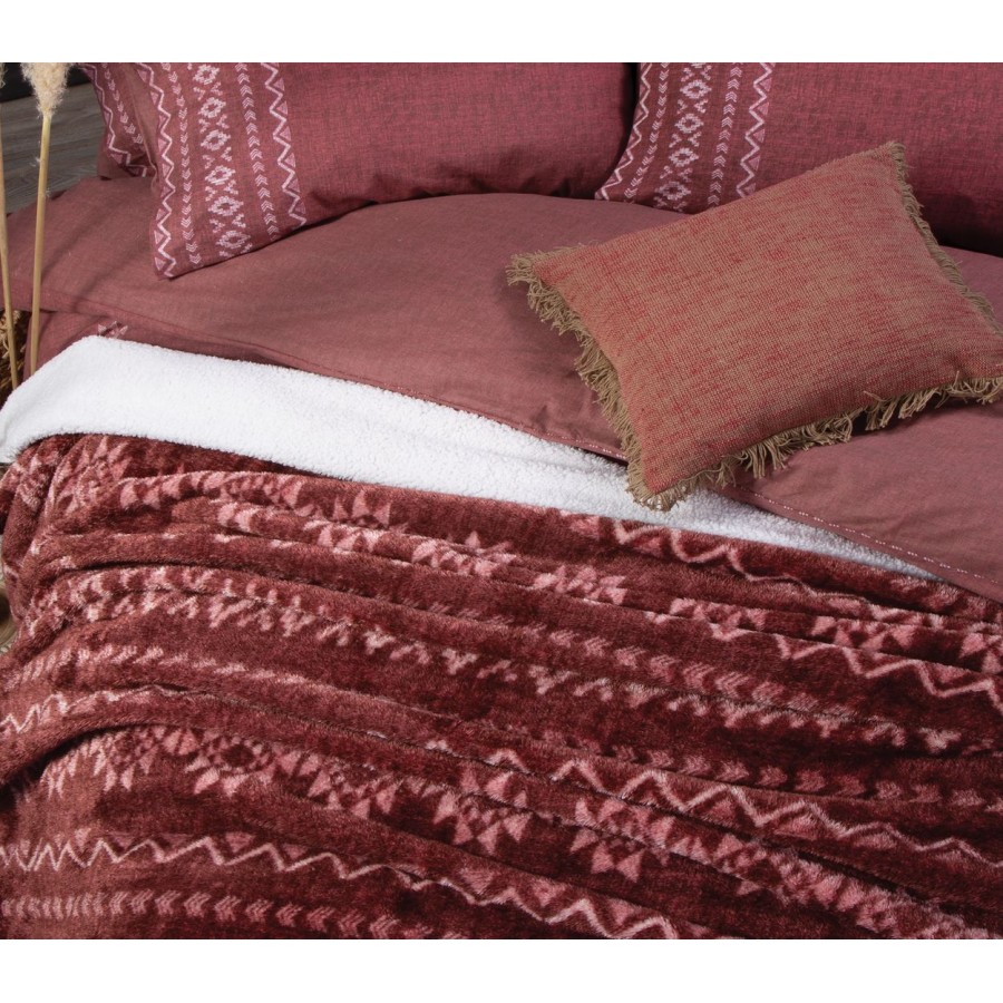 Κουβέρτα Με Γούνα Μονή Benjamin Bordo Nef-Nef 160Χ220 Κουβέρτα Με Γούνα Μονή Benjamin Bordo Nef-Nef 160Χ220