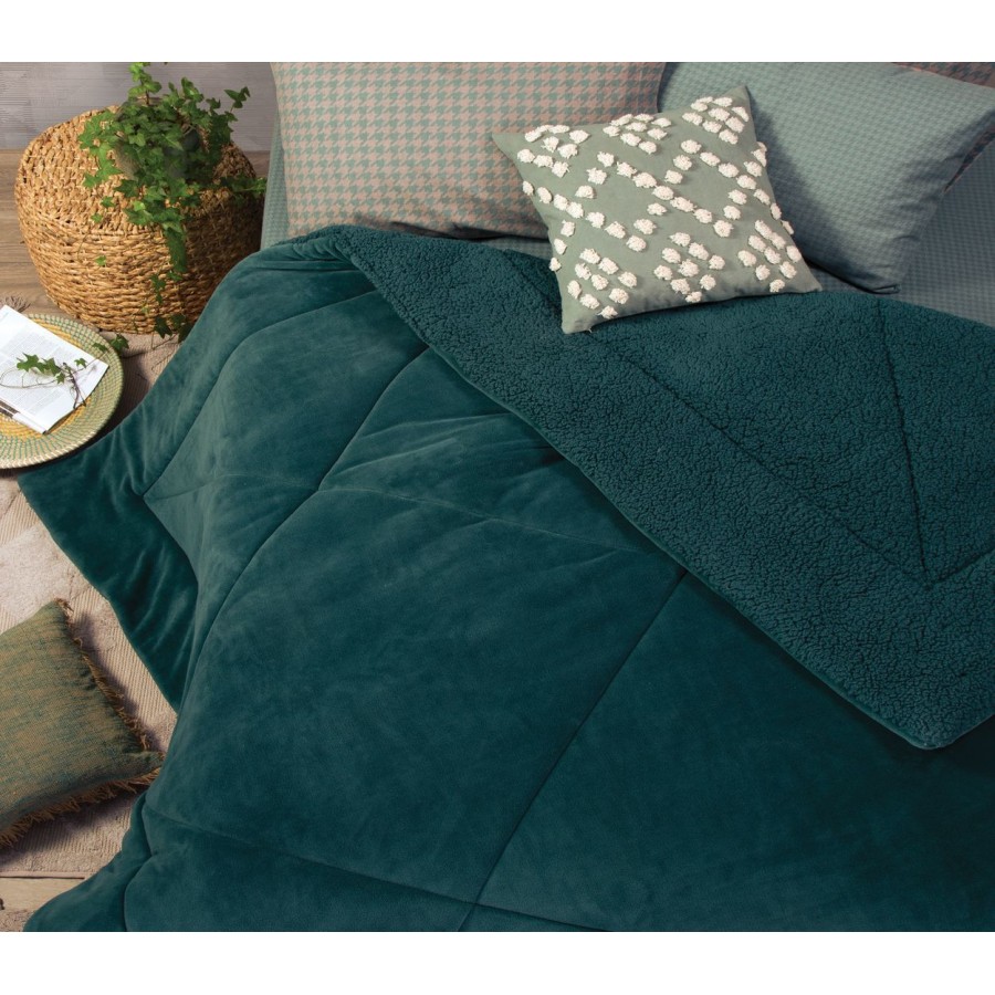 Κουβερτοπάπλωμα Μονό Storm Petrol Nef-Nef 160X220