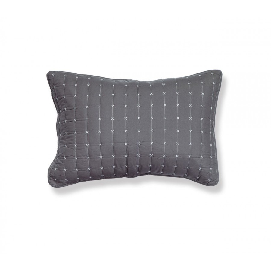 Μαξιλαροθήκες Σετ 2 Τεμαχίων Bicolor-20 Anthracite Ecru Nef-Nef 52X72 Μαξιλαροθήκες Σετ 2 Τεμαχίων Bicolor-20 Anthracite Ecru Nef-Nef 52X72