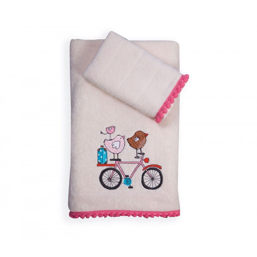 Παιδικές Πετσέτες Σετ Happy City Ecru Nef-Nef 30X50-70X140 Παιδικές Πετσέτες Σετ Happy City Ecru Nef-Nef 30X50-70X140