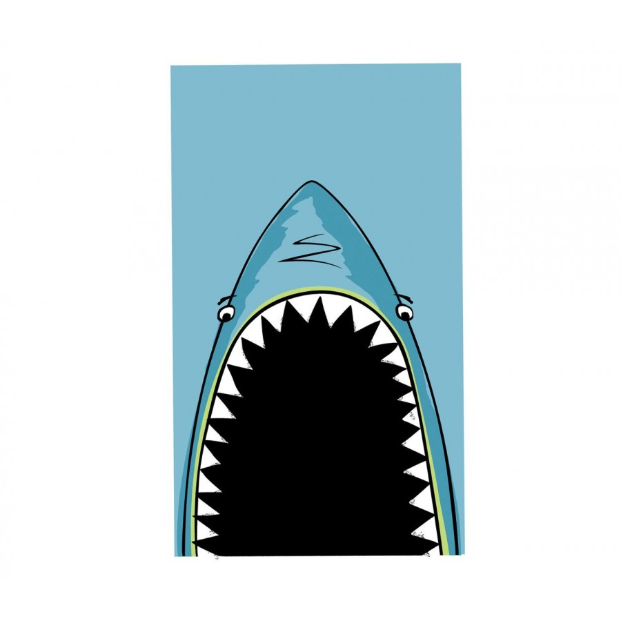 Πετσέτα Θαλάσσης Shark Jaws Blue Nef Nef 70X120 Microfiber