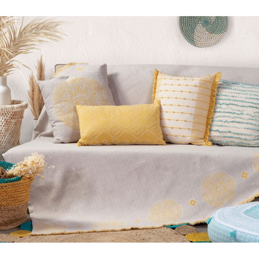 Ριχταρι Τριθέσιου Καναπέ Confident Beige Yellow Nef-Nef 170X300