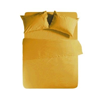 Σεντόνι Μονό Με Λάστιχο Βαμβακερό Basic 1153-Yellow Nef-Nef 100X200+30