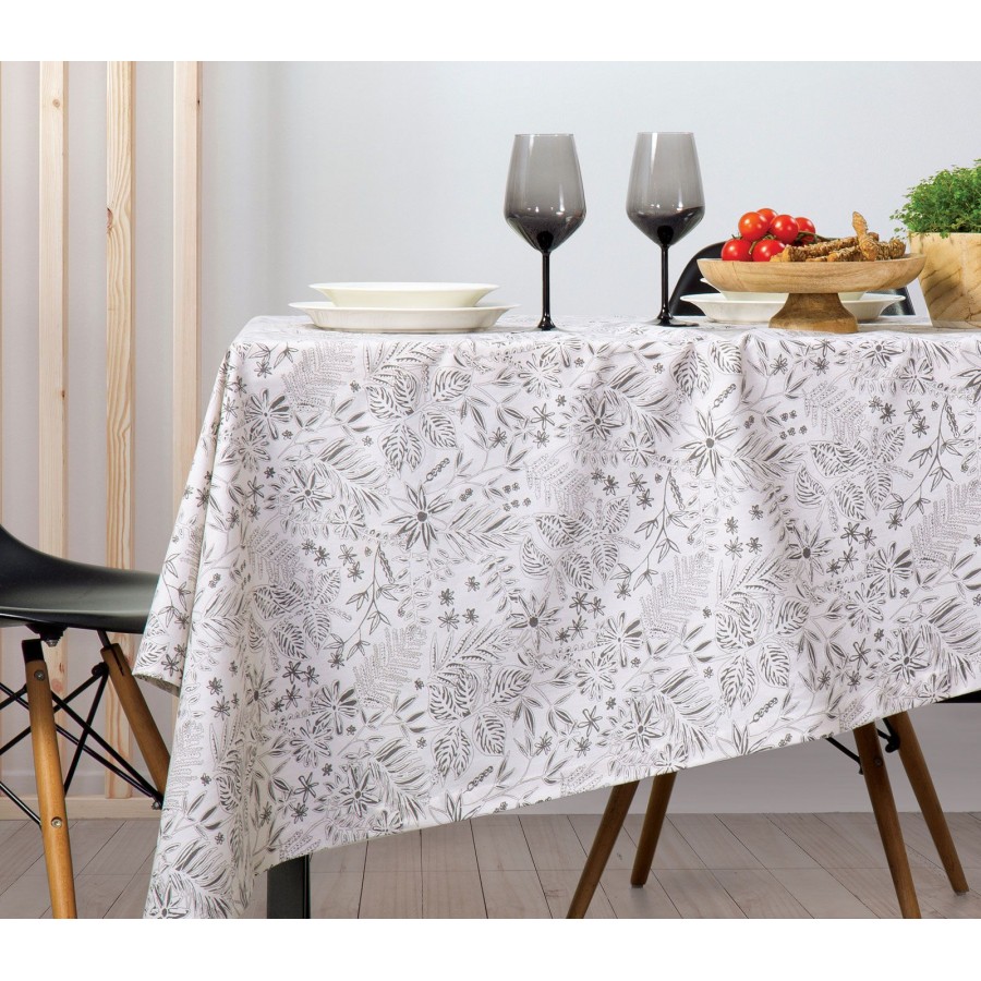 Τραπεζομάντηλο Elvira Grey Nef-Nef 140X140 Τραπεζομάντηλο Elvira Grey Nef-Nef 140X140