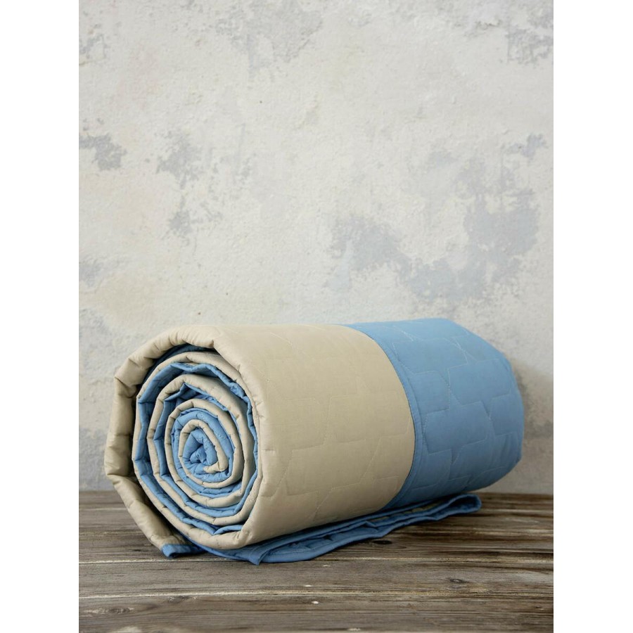 Κουβερλί Ημίδιπλο Deploy Petrol-Mexican Beige Nima Βαμβάκι 180X240