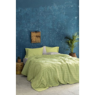Κουβέρτα 230x250 Oleada Green Nima Βαμβάκι