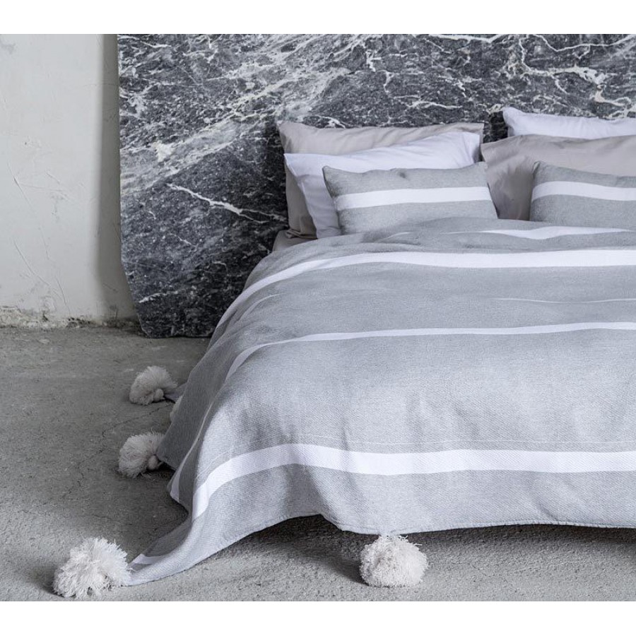 Κουβέρτα με Pom Pom Gentian Nima Βαμβάκι Polyester 240X250