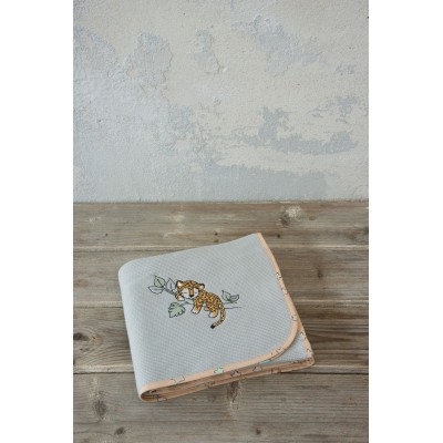 Κουβέρτα Πικέ Λίκνου 80x110 Sleepy Panther Nima Βαμβάκι