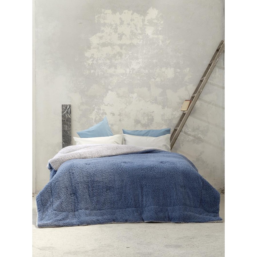 Κουβερτοπάπλωμα Melt Light Gray-Blue Nima Polyester 240X260