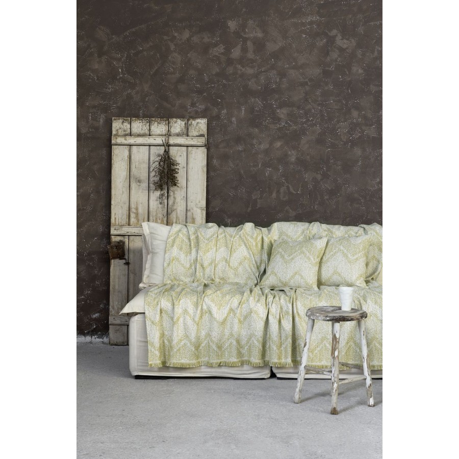 Ριχτάρι πολυθρόνας Elation Green Nima Βαμβάκι Polyester 180X180