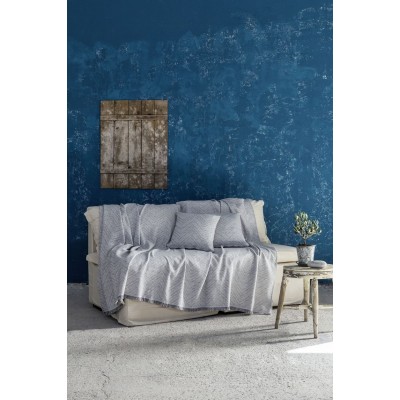 Ριχτάρι πολυθρόνας Requiem Gray Nima Βαμβάκι Polyester 180X180