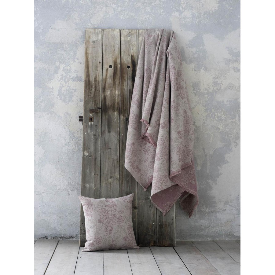 Ριχτάρι Τετραθέσιου Καναπέ Freesia Pink Nima Βαμβάκι Polyester 180x350