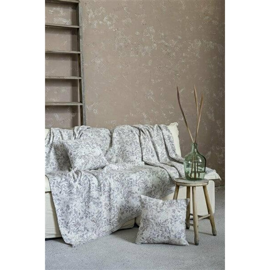 Ριχτάρι Τετραθέσιου Καναπέ Intrigue Gray Nima Βαμβάκι Polyester 180x350