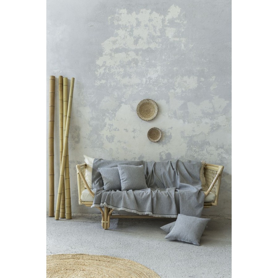 Ριχτάρι Τριθέσιου Καναπέ Enigma Gray Nima Βαμβάκι Polyester 180x300