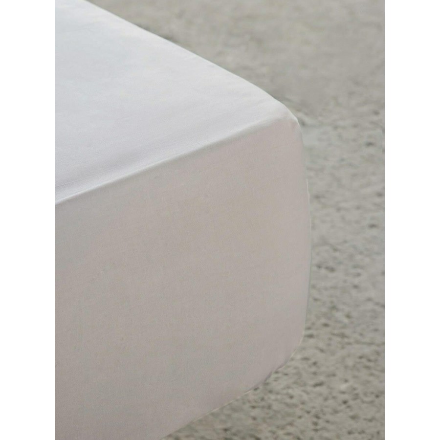 Σεντόνι Ημίδιπλο με Λάστιχο Unicolors Light Beige Nima Βαμβάκι 120X200+32