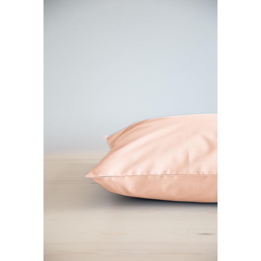 Σεντόνι Ημίδιπλο με Λάστιχο Unicolors Light Salmon Nima Βαμβάκι 120X200+32