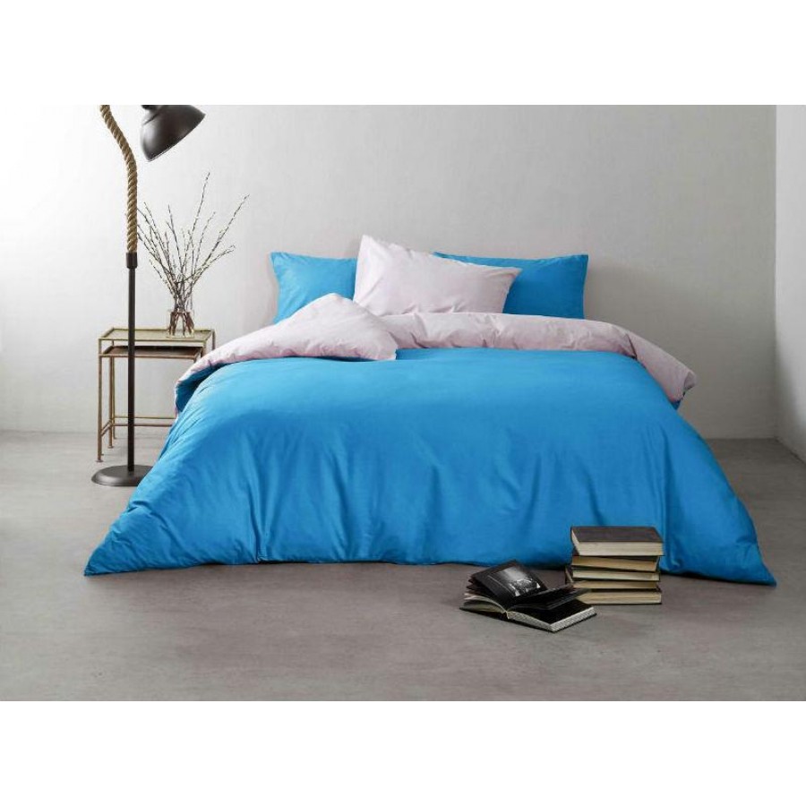 Σεντόνι Ημίδιπλο Unicolors Ocean Blue Nima Βαμβάκι 180X260 Σεντόνι Ημίδιπλο Unicolors Ocean Blue Nima Βαμβάκι 180X260