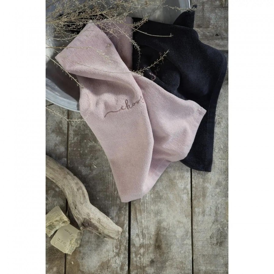 Σετ Λαβέτες 12τεμ Lavanya Nima Βαμβάκι 40X40 Μαύρο Ροζ