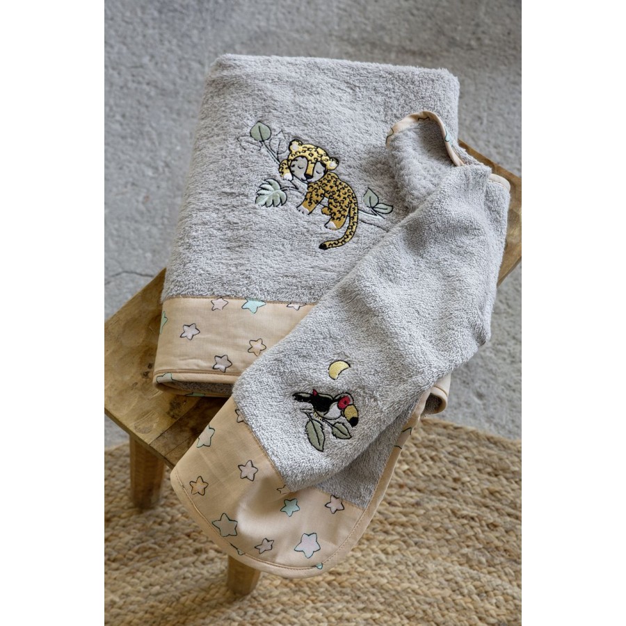 Σετ Πετσέτες 2τεμ Sleepy Panther Nima Βαμβάκι 30X50 70X140 Σετ Πετσέτες 2τεμ Sleepy Panther Nima Βαμβάκι 30X50 70X140