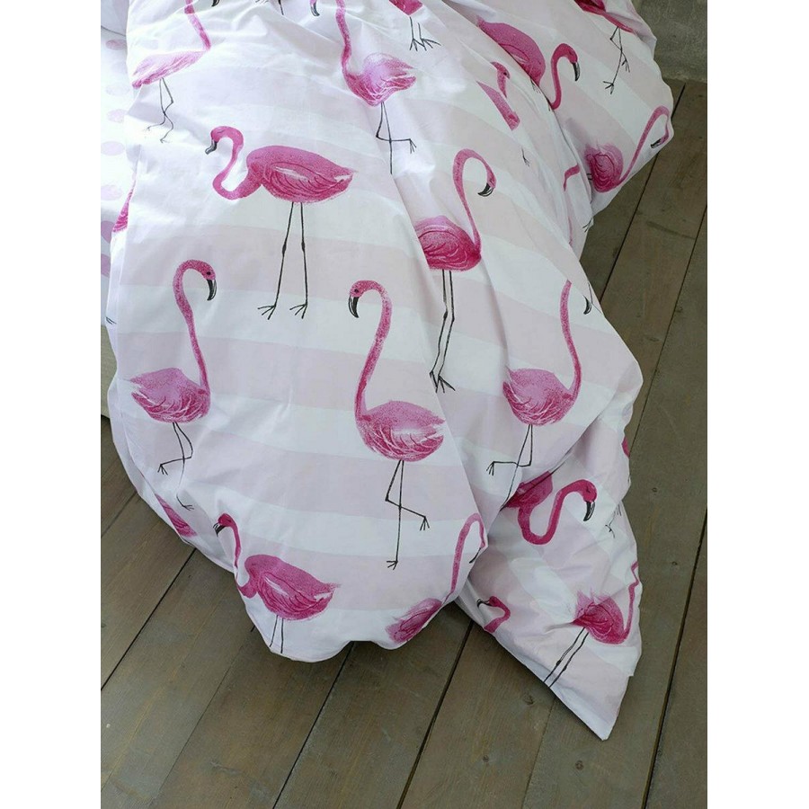 Σετ Σεντόνια Παιδικά Μονά Flamingo Love Nima Βαμβακοσατέν 170X255