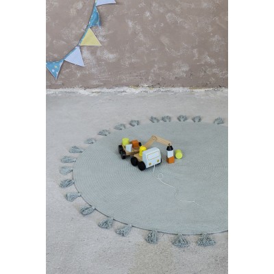 Στρογγυλό Χαλί Jadoo Light Blue Nima Βαμβάκι Φ150