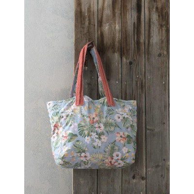 Τσάντα Θαλάσσης δυο όψεων Jungle Flower Nima Βαμβάκι 46X60