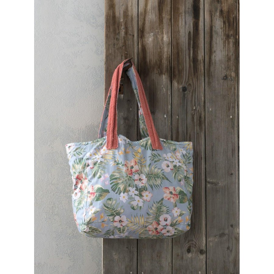 Τσάντα Θαλάσσης δυο όψεων Jungle Flower Nima Βαμβάκι 46X60
