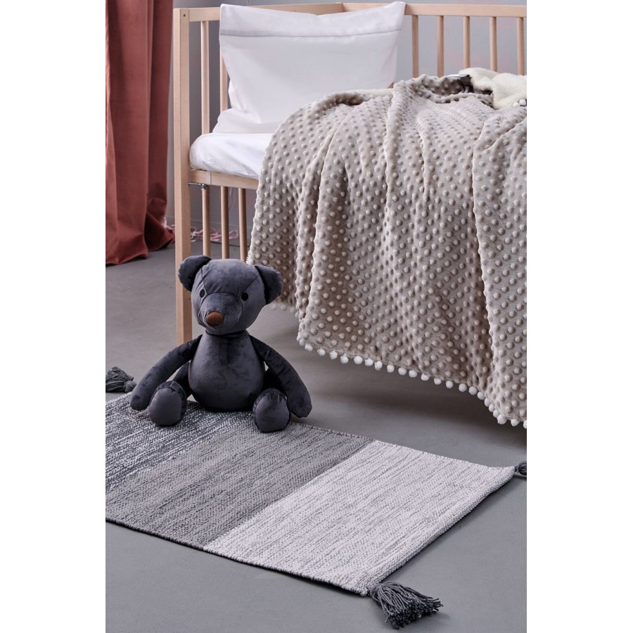 Χαλάκι Kids Décor Bloom Palamaiki Grey 50X80 Βαμβάκι