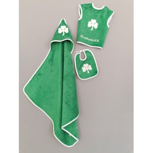 Σετ Λουτρού Βρεφικό Palamaiki Panathinaikos Baby Block 37X40 - 20X25 - 75X75 Βαμβάκι