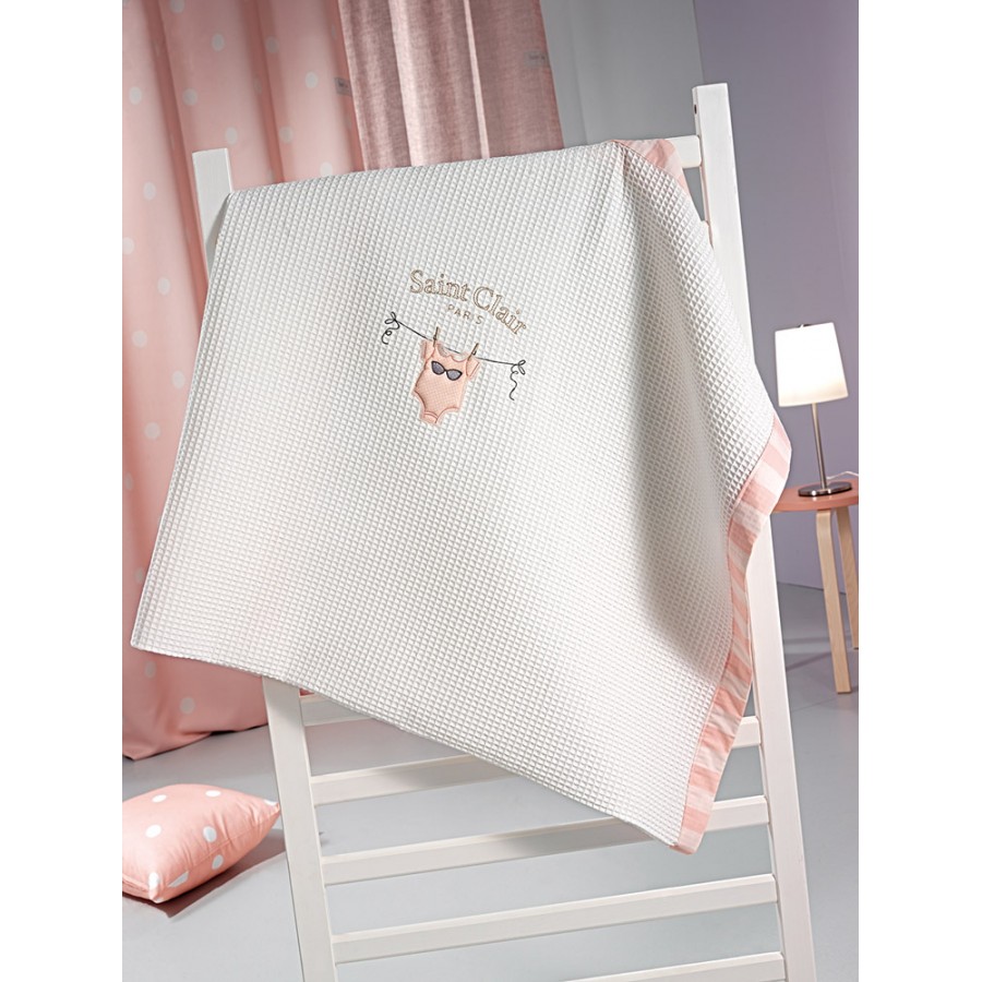 Κουβέρτα Bebe Audrey Πικέ Κούνιας 110X150 Saint Clair