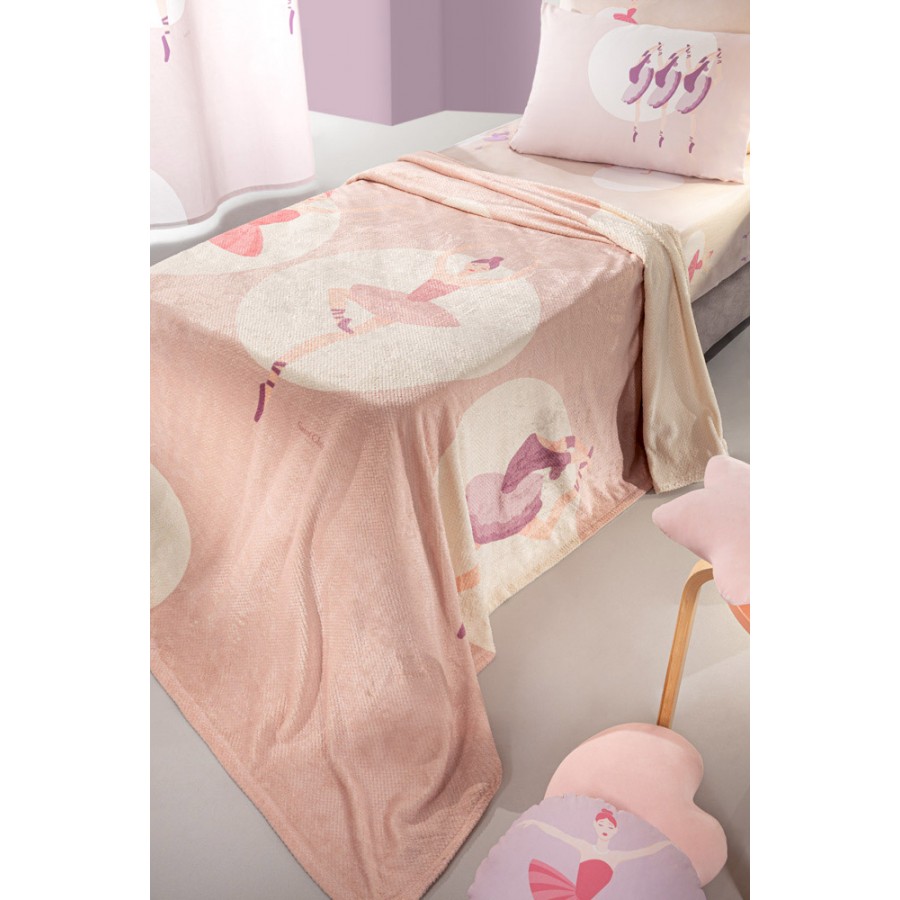 Κουβέρτα Βελουτέ Ultrasoft Ballerinas Μονή 160X220 Saint Clair Κουβέρτα Βελουτέ Ultrasoft Ballerinas Μονή 160X220 Saint Clair