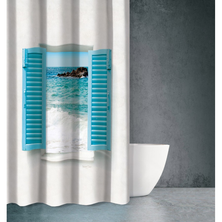 Κουρτίνα Μπάνιου Seawater Des 604 180X200 Saint Clair Κουρτίνα Μπάνιου Seawater Des 604 180X200 Saint Clair