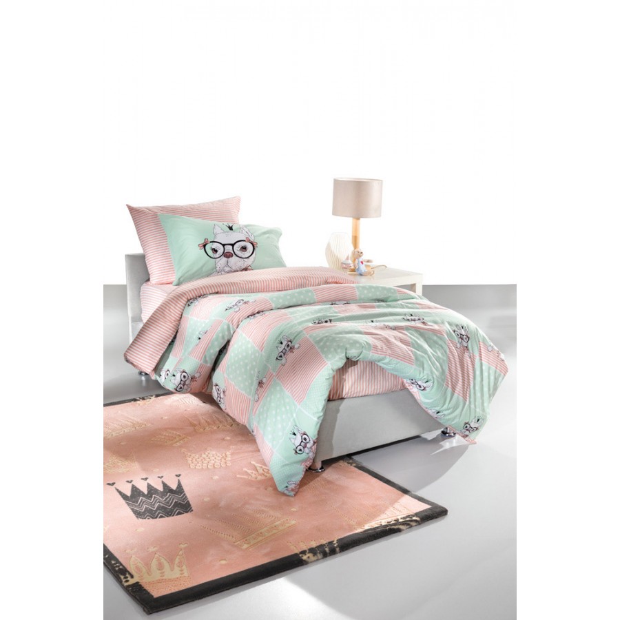 Σετ Σεντόνια Μονά Rosie Mint 160X260 Saint Clair