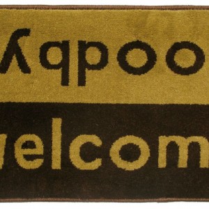 Πατάκι Εισόδου Fashion Welcome Brown Beige Sdim 40X67