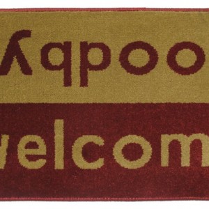 Πατάκι Εισόδου Fashion Welcome Wine Red Beige Sdim 40X67