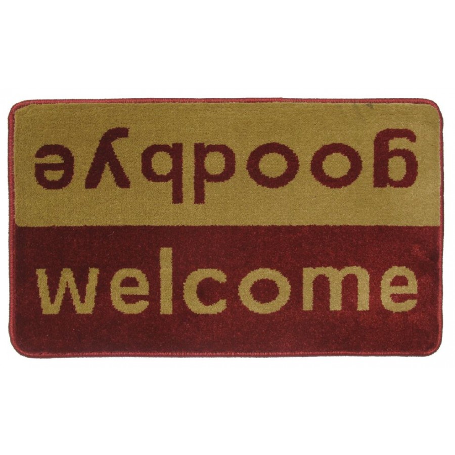 Πατάκι Εισόδου Fashion Welcome Wine Red Beige Sdim 40X67