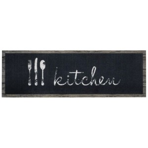 Πατάκι κουζίνας Cook & Wash 195 Chalk Kitchen black Sdim 50X150