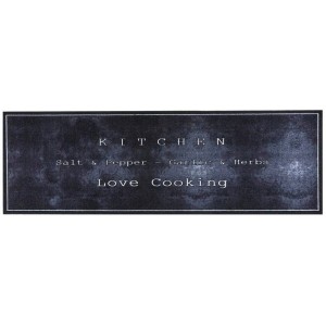 Πατάκι Κουζίνας Cook & Wash 690 Love Cooking Black Sdim 50X150