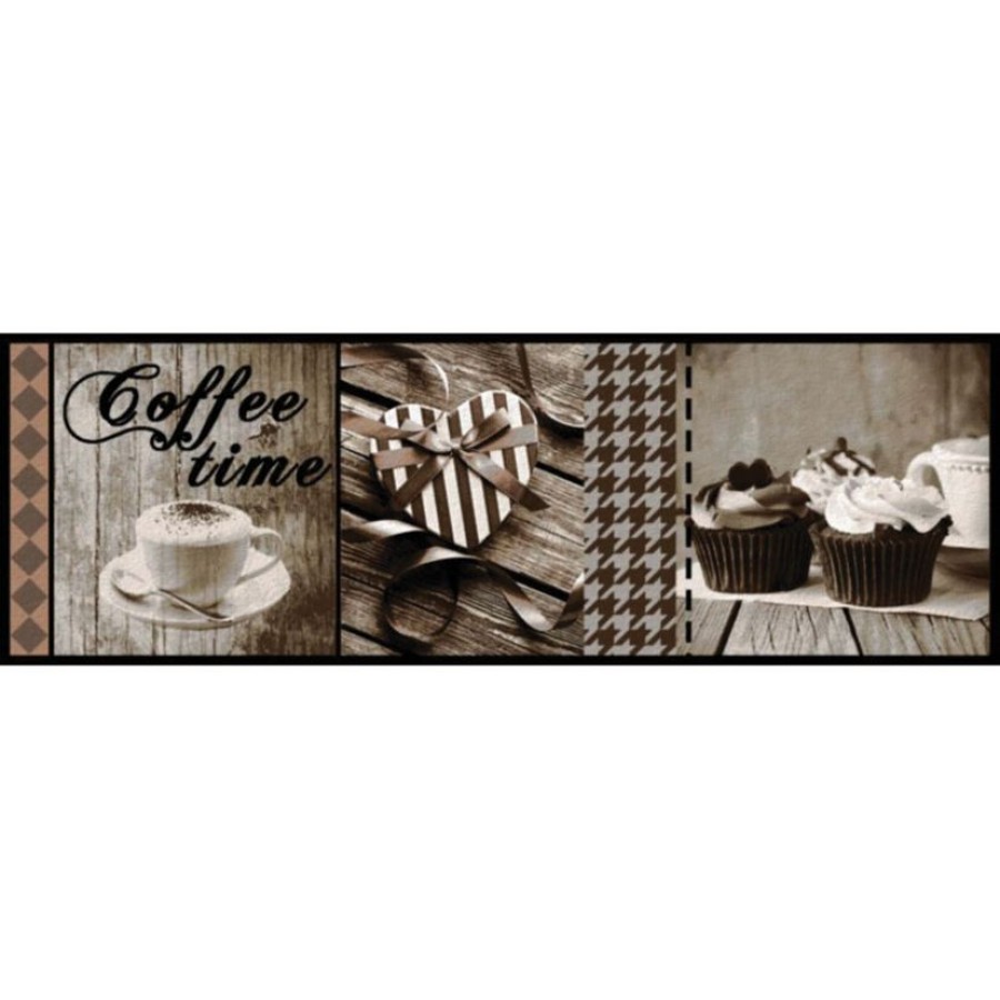 Πατάκι Κουζίνας Sdim Cοοκ & Wash 622 Coffee Time Wood 50X150