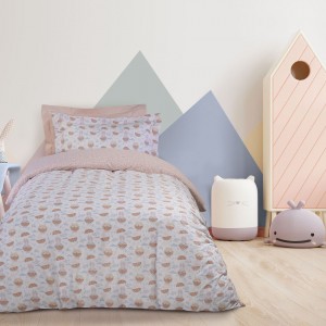 4811 Σετ Σεντόνια Μονά Kid 170X260 Σομόν Γκρι Λευκό Das Home