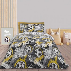 4827 Σετ Σεντόνια Μονά Kid 170X240 Γκρι Das Home