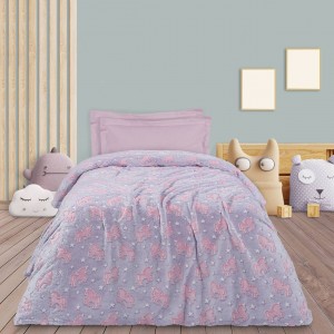 4833 Κουβέρτα Fleece 160Χ220 Kid Μωβ Das Home