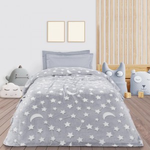 4835 Κουβέρτα Fleece 160Χ220 Kid Γκρι Das Home