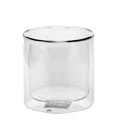 ΠΟΤΗΡΙ ΔΙΠΛΟΤΟΙΧΟ ΚΥΛΙΝΔΡ. BOROSILICATE 350ML 9Χ9Χ9ΕΚ