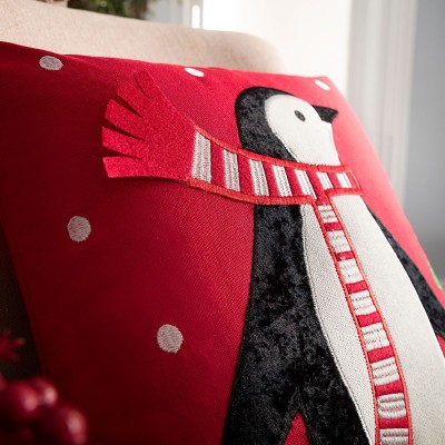 Χριστουγεννιάτικη Μαξιλαροθήκη 867/02 43X43 Κόκκινο Gofis Home