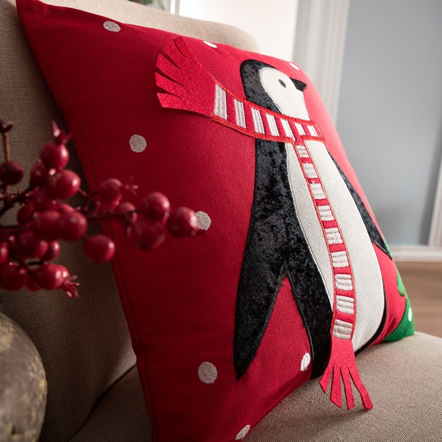 Χριστουγεννιάτικη Μαξιλαροθήκη 867/02 43X43 Κόκκινο Gofis Home