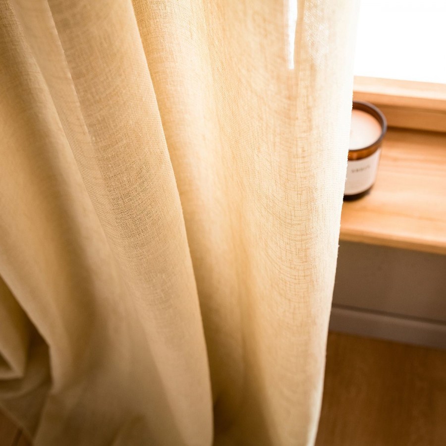 Κουρτίνα Με Τρέσα Combe 502/04 140X280 Gold Beige Gofis Home