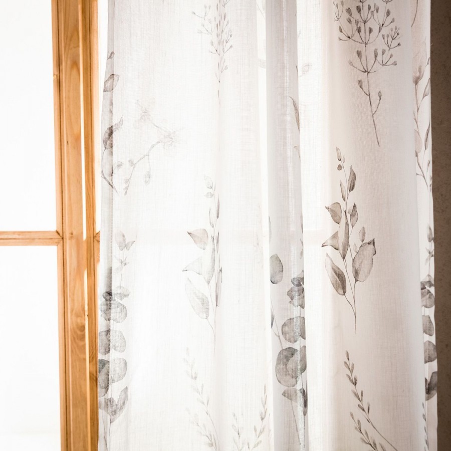 Κουρτίνα Με Τρέσα Dark Leaves 997 140X280 Gofis Home