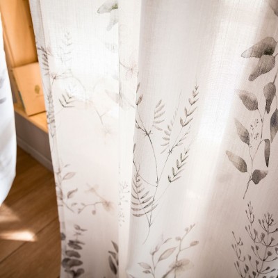 Κουρτίνα Με Τρέσα Dark Leaves 997 140X280 Gofis Home